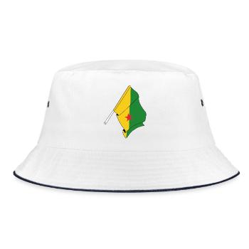 Drapeau de la Guyane française - Bob - blanc/marine - Devant