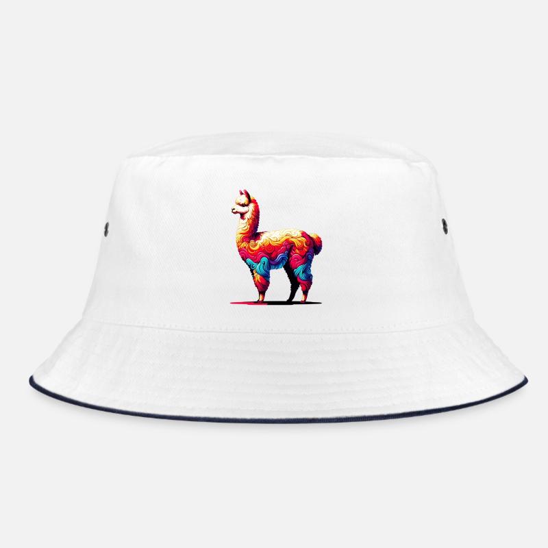 Alpaka - Bucket Hat - Weiß/Navy