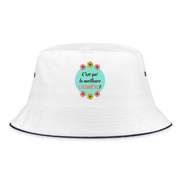 OMA. OMA - Bucket Hat - Weiß/Navy - Vorne