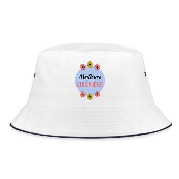 GRANNY - Bucket Hat - white/navy - Front