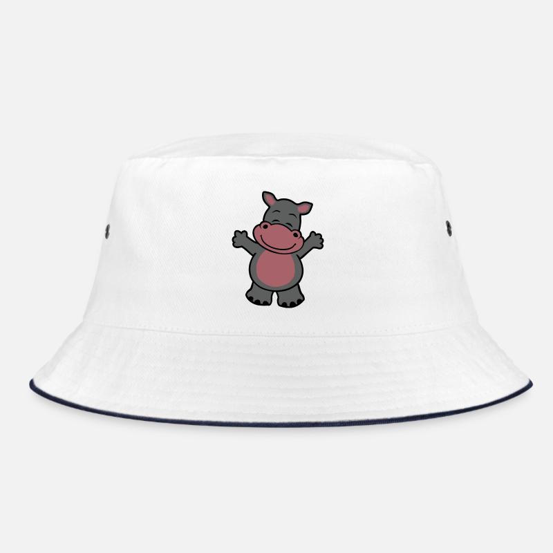 Cuddly hippopotamus Bucket Hat