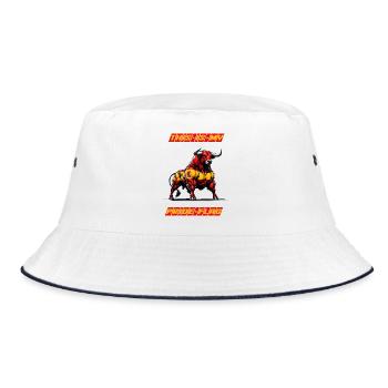 Das ist meine stolze Flagge Spanien - Bucket Hat - Weiß/Navy - Vorne