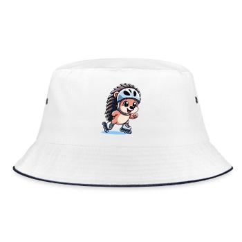 Speedy Hedgehog: Roller Skating Champion - Bucket Hat - white/navy - Front