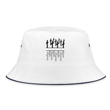 Crosses Military Cemetery - Bucket Hat - white/navy - Front