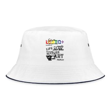 Celebrating Love & Diversity - Bucket Hat - Weiß/Navy - Vorne