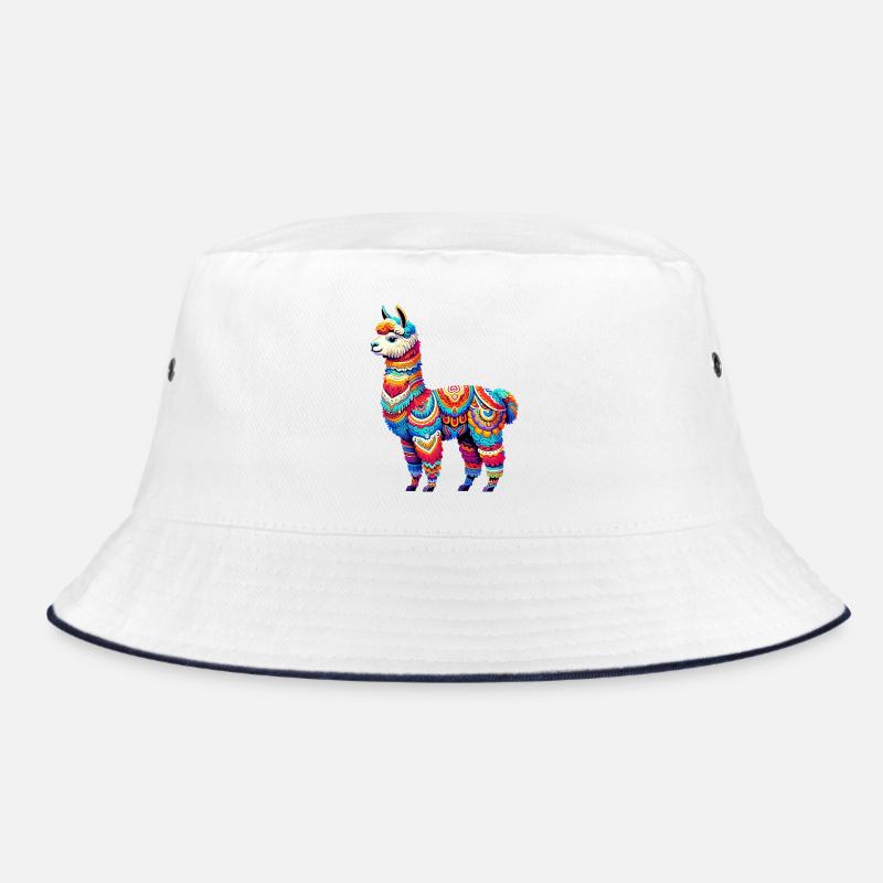 Alpaka - Bucket Hat - Weiß/Navy