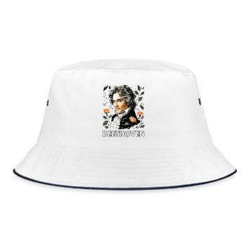 Ludwig van Beethoven - Bucket Hat - Weiß/Navy - Vorne