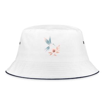 Colibri floral - Bob - blanc/marine - Devant