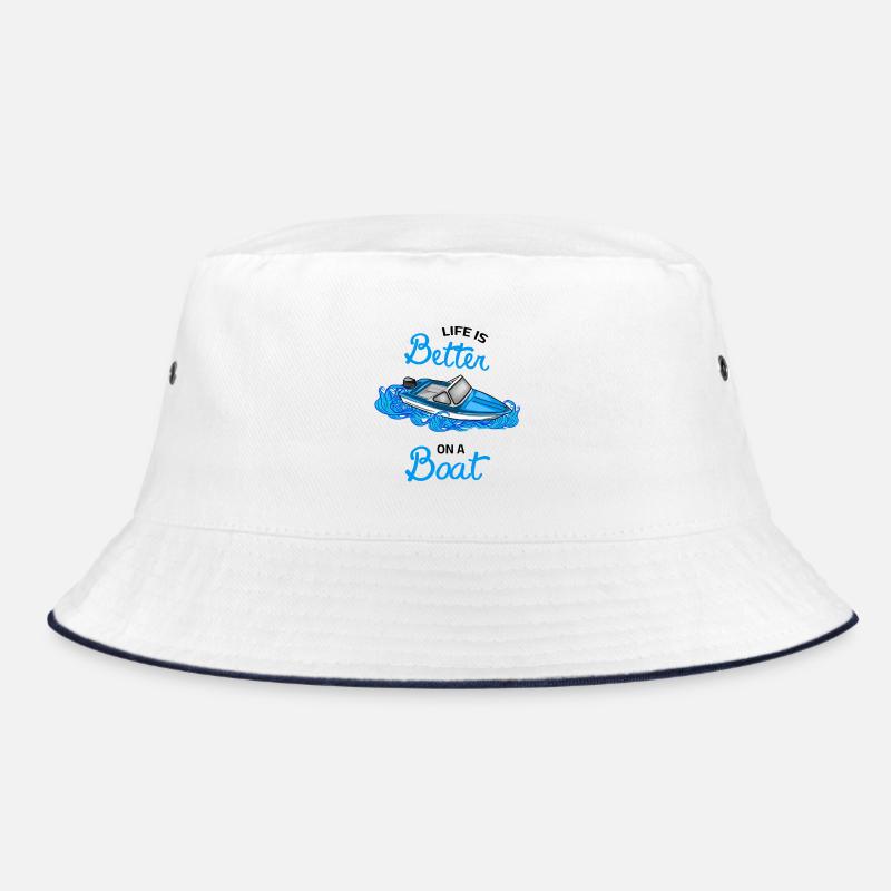 life is better on a boat - DDR Boot Ibis Motorboot Bucket Hat