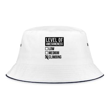 Klettern Klettern Klettern Klettern - Bucket Hat - Weiß/Navy - Vorne