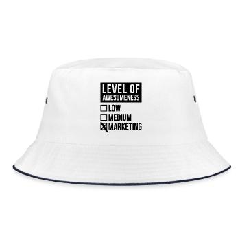 Marketing Marketing Marketing - Bucket Hat - white/navy - Front