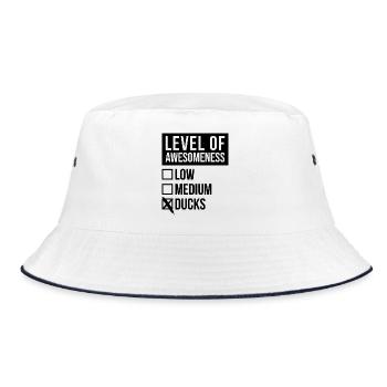 Duck Duck Duck - Bucket Hat - white/navy - Front