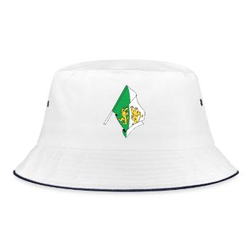Flagge: Thurgau, Schweiz - Bucket Hat - Weiß/Navy - Vorne