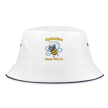 Bee Motivation Optimism - Bucket Hat - white/navy - Front