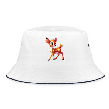 Fawn - Bucket Hat - white/navy - Front