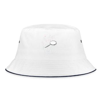 Magnifying Glass Magnifier - Bucket Hat - white/navy - Front