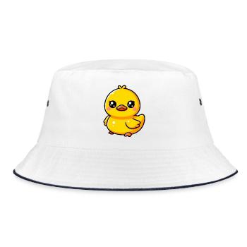 Duckling Duck Duck Duck - Bucket Hat - white/navy - Front