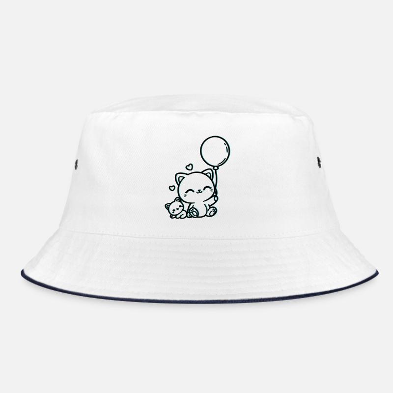 Feline - Bucket Hat - white/navy