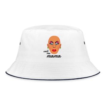 Mom Drag Queen Drag Gift - Bucket Hat - white/navy - Front
