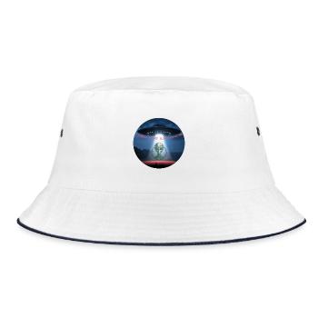 UFO They are watching. - Bucket Hat - white/navy - Front