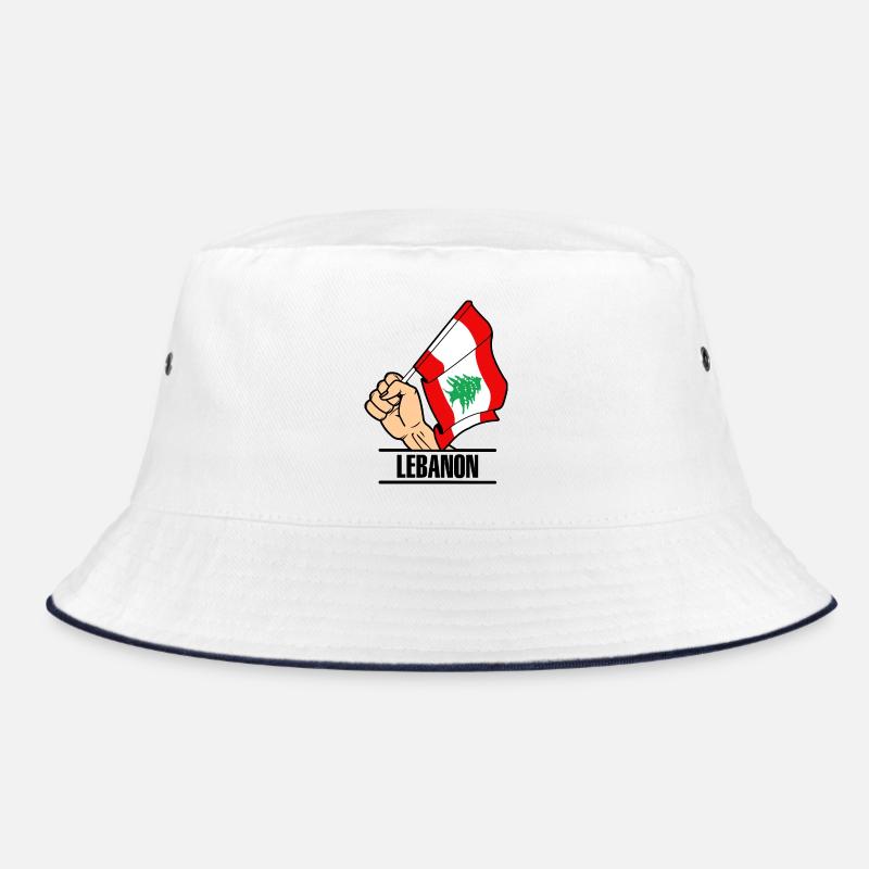 Flagge Libanon faust text LIBANON Bucket Hat