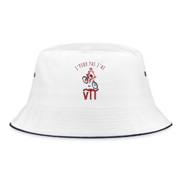 J’peux pas j’ai vtt - idée cadeau - Bob - blanc/marine - Devant