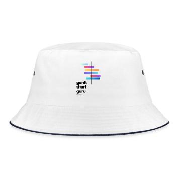Project Management Life: Gantt Chart Guru - Bucket Hat - white/navy - Front