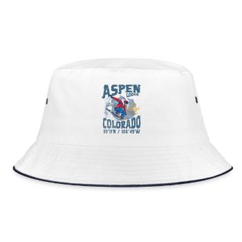 Aspen lodge freestyle - Bucket Hat - white/navy - Front