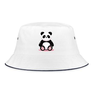 Panda - Bucket Hat - white/navy - Front