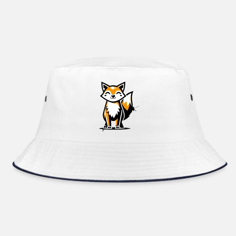 Modern fox in stencil graffiti design Bucket Hat
