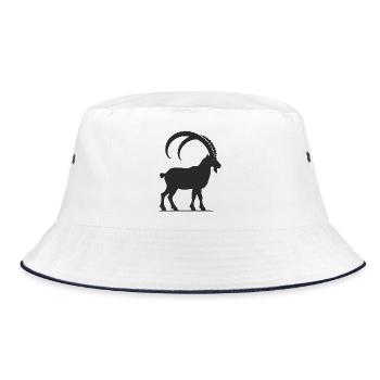 Majestic Capricorn – Silhouette Style - Bucket Hat - white/navy - Front