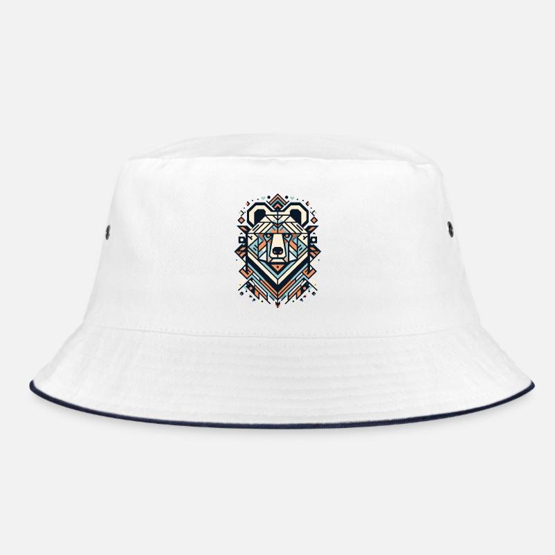 Abstract Animal Bear 2 Bucket Hat
