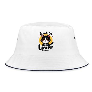 Smoking Femme Cat Lover Cadeau Cat Lover - Bob - blanc/marine - Devant