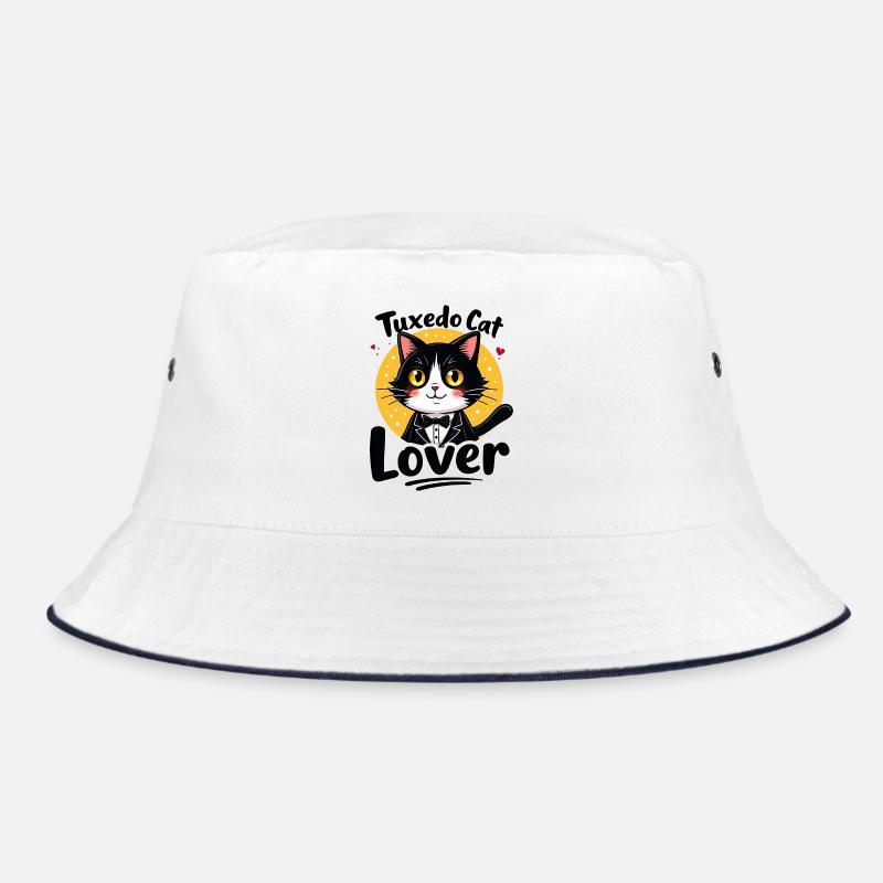 Women's Tuxedo Cat Lover Gift Cat Lover Bucket Hat
