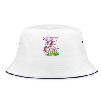 School Child 2025 Unicorn Enrollment School Student - Bucket Hat - white/navy - Front