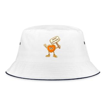 Mom was right retro art. petiteToulon - Bucket Hat - white/navy - Front