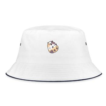 The Friendly Guinea Pig - Bucket Hat - white/navy - Front