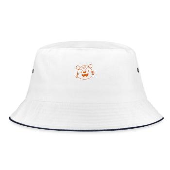 Mighty Tiger - Bucket Hat - white/navy - Front