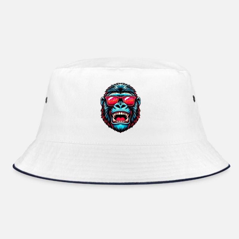 Gorillas with sunglasses Bucket Hat