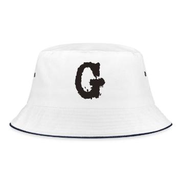 G - Bucket Hat - white/navy - Front