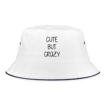 Mignon mais fou - Citation cool - Doux mais fou - Bob - blanc/marine - Devant