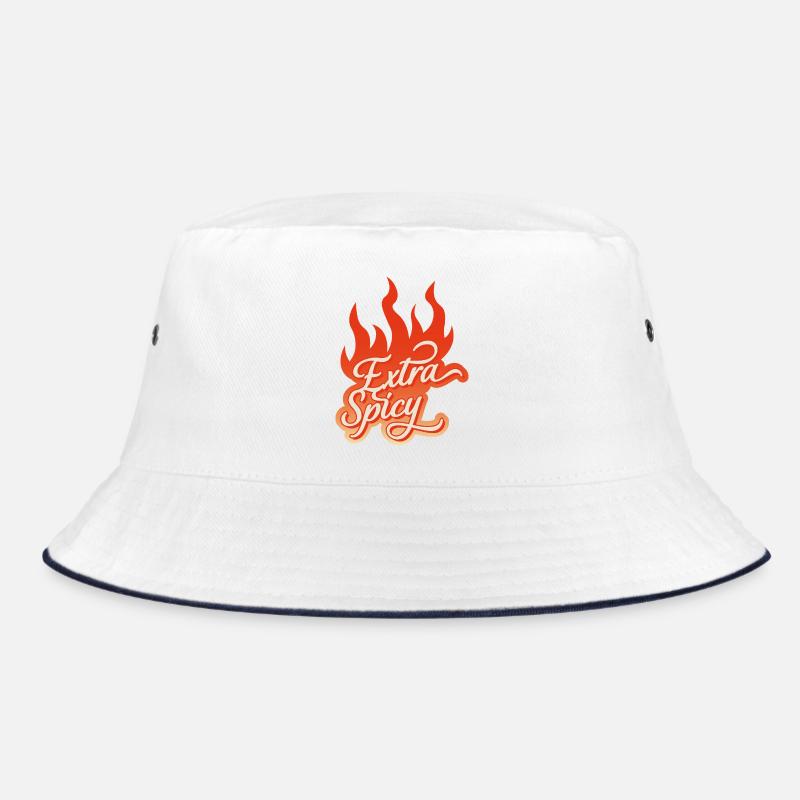 Extra Spicy – Fiery Typography Bucket Hat