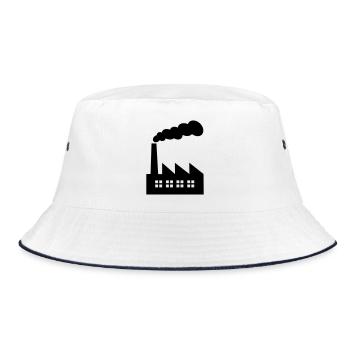 Usine avec de la fumée - Bob - blanc/marine - Devant