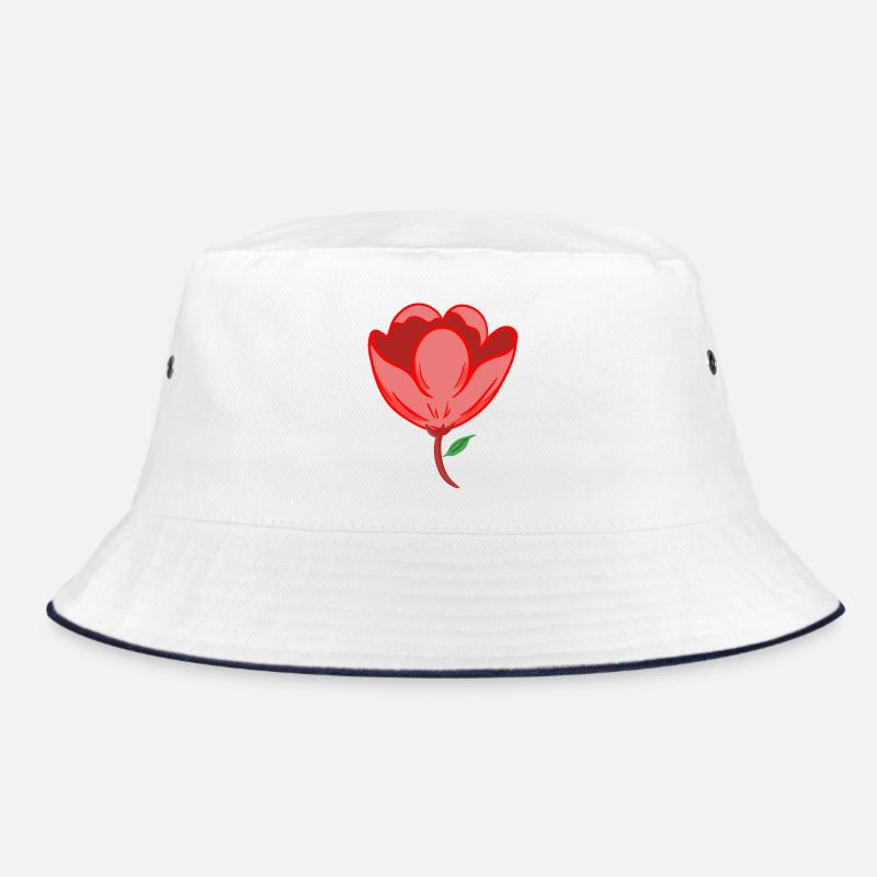Rote Blume Bucket Hat