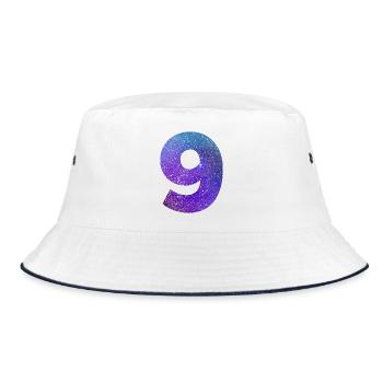 Number 9 galaxy - Bucket Hat - white/navy - Front
