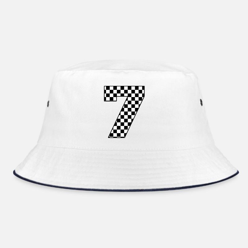 Number 7 plaid Bucket Hat