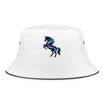 Unicorn Galaxy - Bucket Hat - white/navy - Front