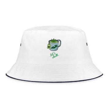 CannabisTee Design - Bucket Hat - white/navy - Front