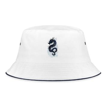 Dragon Mythologie Chinoise Cadeau - Bob - blanc/marine - Devant