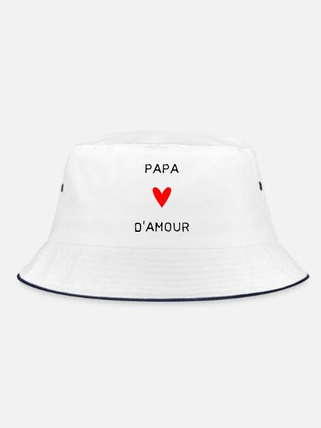 HAPPY FATHER'S DAY. DAD. FATHER'S DAY. FATHER - Bucket Hat - white/navy - Front